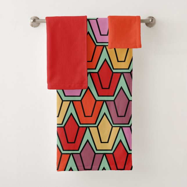 Mixed Tulip Field  Bath Towel Set (Insitu)