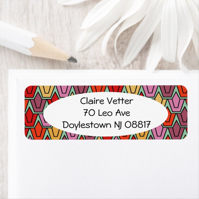 Mixed Tulip Field  Return Address Label (Insitu)
