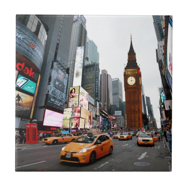 Mixed Up World! - New York City & London Tile (Front)