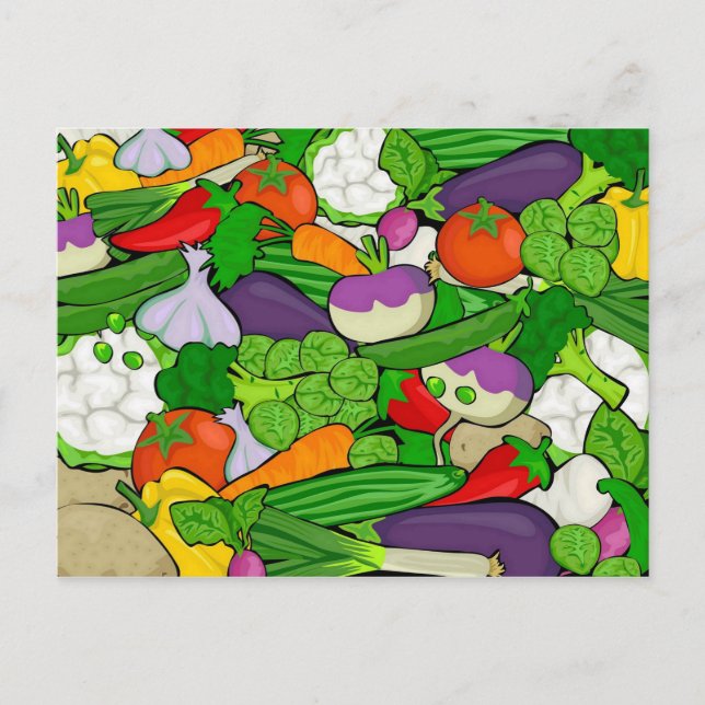 Mixed vegetables postcard (Front)