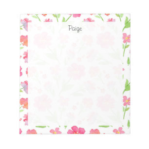 Mixed Watercolor Flowers 2 Notepad