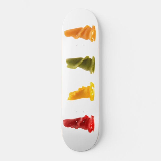 Mixed weird shaped pasta skateboard (Front)