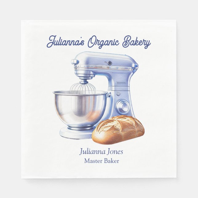 Mixer Bread Bakery Pastry Chef  Napkin (Front)