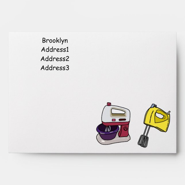 Mixer cartoon illustration envelope (Front)