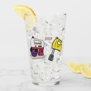 Mixer cartoon illustration glass