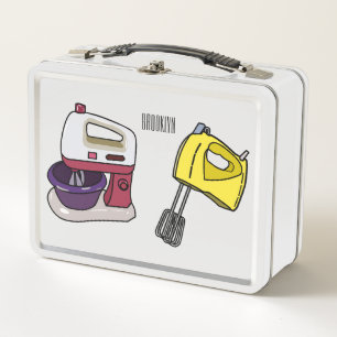 Mixer cartoon illustration metal lunch box