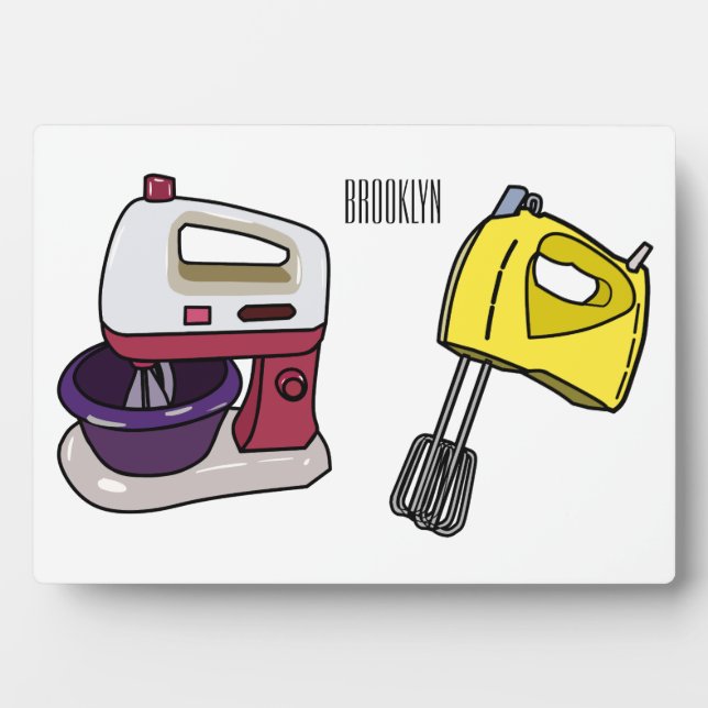 Mixer cartoon illustration  plaque (Front)