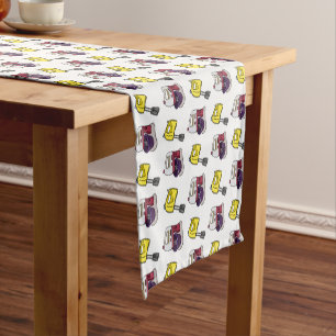 Mixer cartoon illustration short table runner