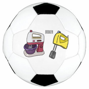 Mixer cartoon illustration soccer ball