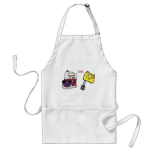 Mixer cartoon illustration standard apron