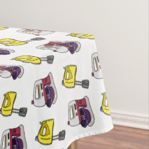 Mixer cartoon illustration tablecloth