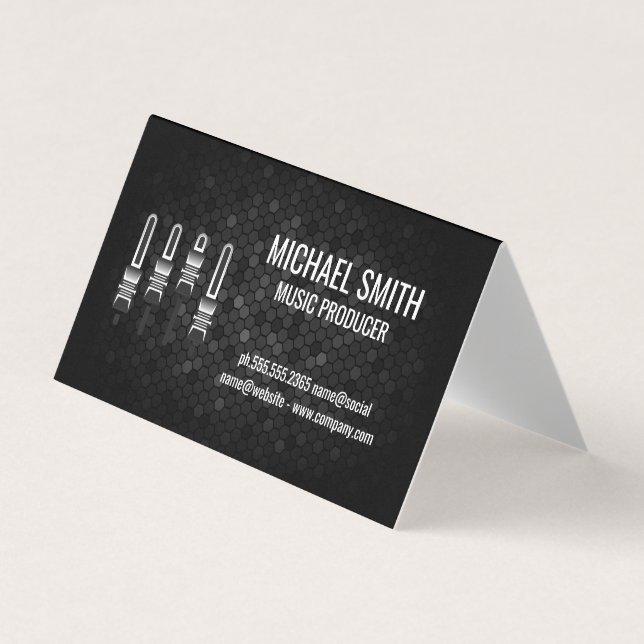 Mixer | Geometric Background Business Card (Front)