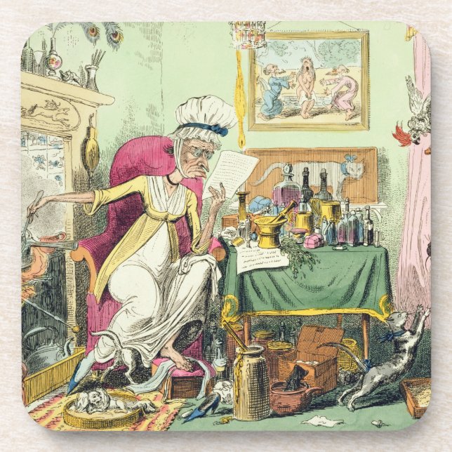 Mixing a Recipe for Corns, published by G. Humphre Coaster (Front)