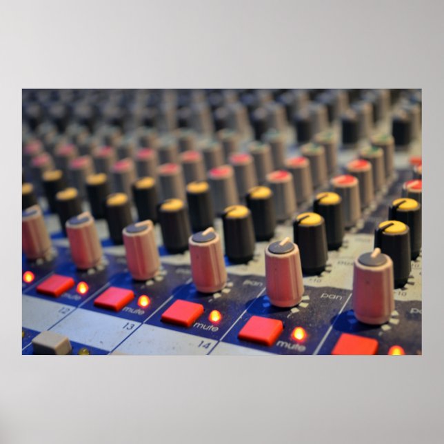 Mixing Board Buttons Poster (Front)