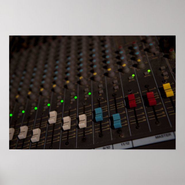 Mixing Board Faders Poster (Front)