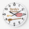 Mixing Bowl and Spoon Kitchen Clock w/ Minutes
