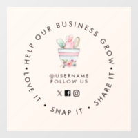 Mixing bowl Bakery Pale Pink Social media follow