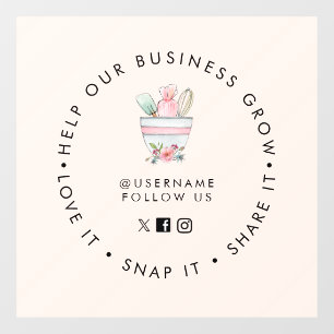 Mixing bowl Bakery Pink Social media follow