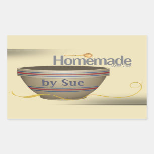 Mixing Bowl "Homemade with Love"  Custom Stickers