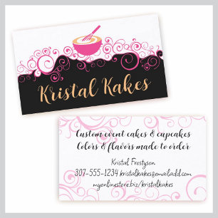 mixing bowl whisk baker pastry chef business card