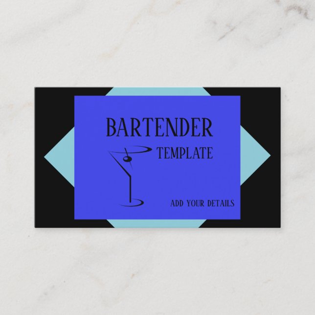 Mixologist bartender business cards (Front)