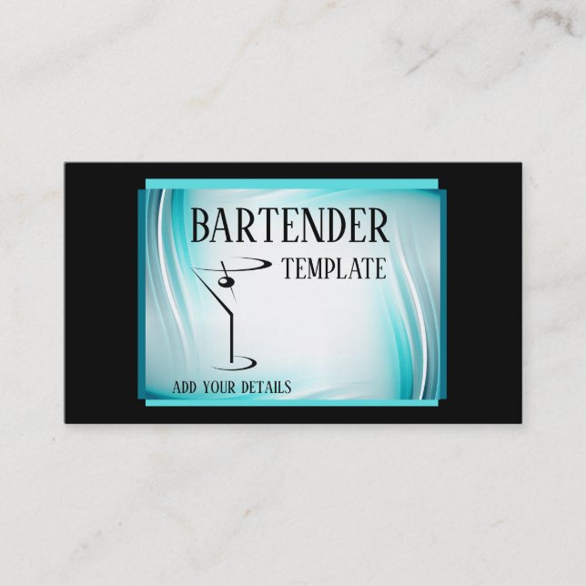 Mixologist bartender business cards (Front)