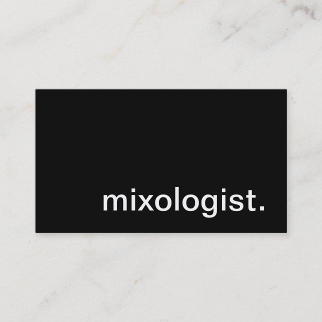 Mixologist Business Card (Front)