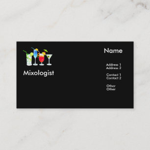 Mixologist Business Cards