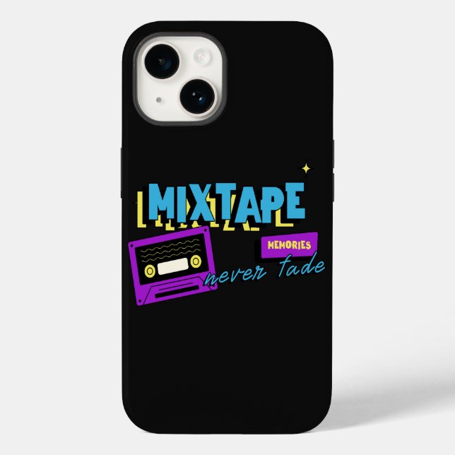 Mixtape Memories Retro Cassette Nostalgia Case-Mate iPhone Case (Back)