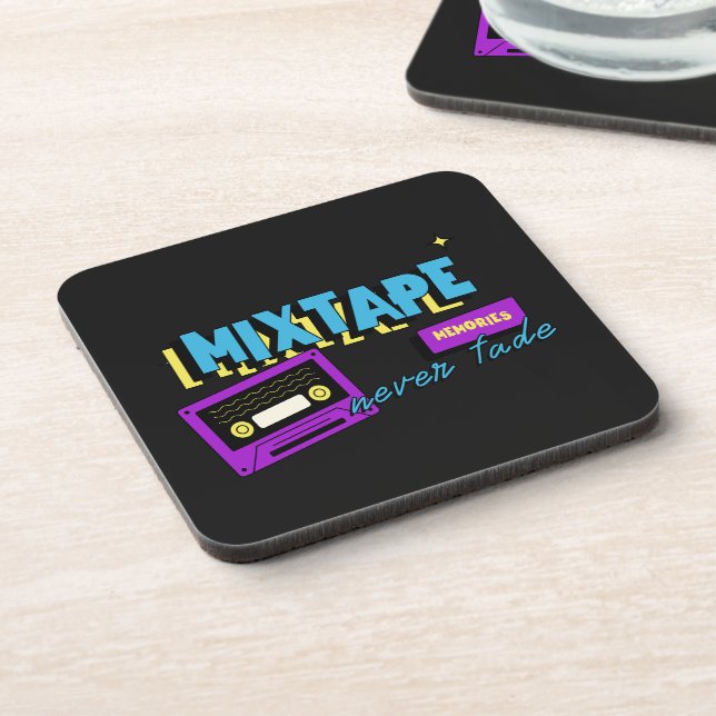 Mixtape Memories Retro Cassette Nostalgia Coaster (Left Side)