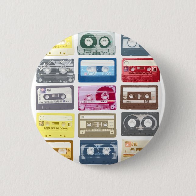 Mixtapes Graphic 6 Cm Round Badge (Front)