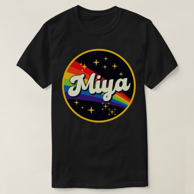 Miya Rainbow In Space Vintage Style T-Shirt (Design Front)