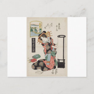 Miya: Yashio of the Ôgiya by Keisai Eisen Postcard