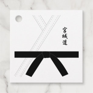 Miyagi do Karate Black Belt Karate Favour Tags