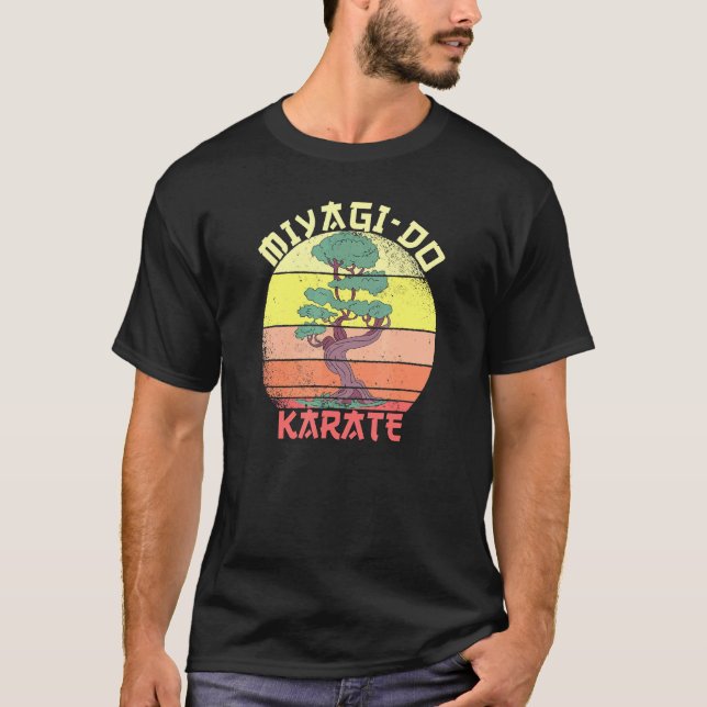 Miyagi Do Karate Bonsai Retro Vintage T-Shirt (Front)