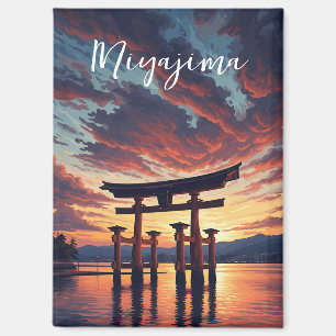 Miyajima Floating Torii Itsukushima Shrine Sunset Magnet