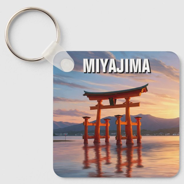 Miyajima Floating Torii Itsukushima Shrine Travel Key Ring (Front)