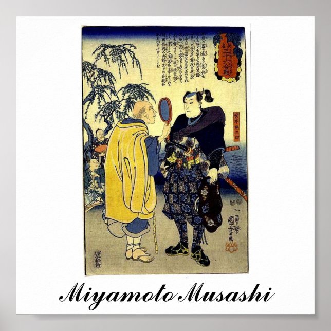 Miyamoto Musashi and the Fortune Teller c. 1800's Poster (Front)