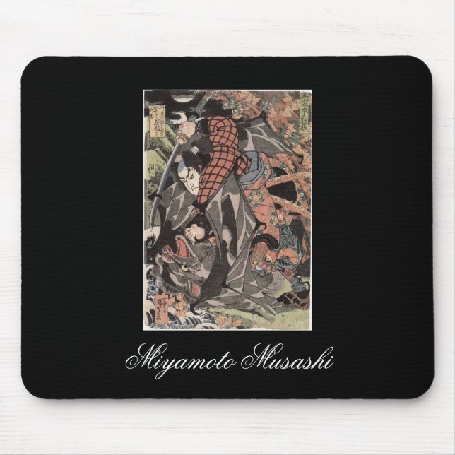 Miyamoto Musashi, c. 1800's Mouse Pad (Front)