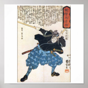 Miyamoto Musashi Painting c. 1800's Poster