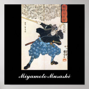 Miyamoto Musashi Painting c. 1800's Poster