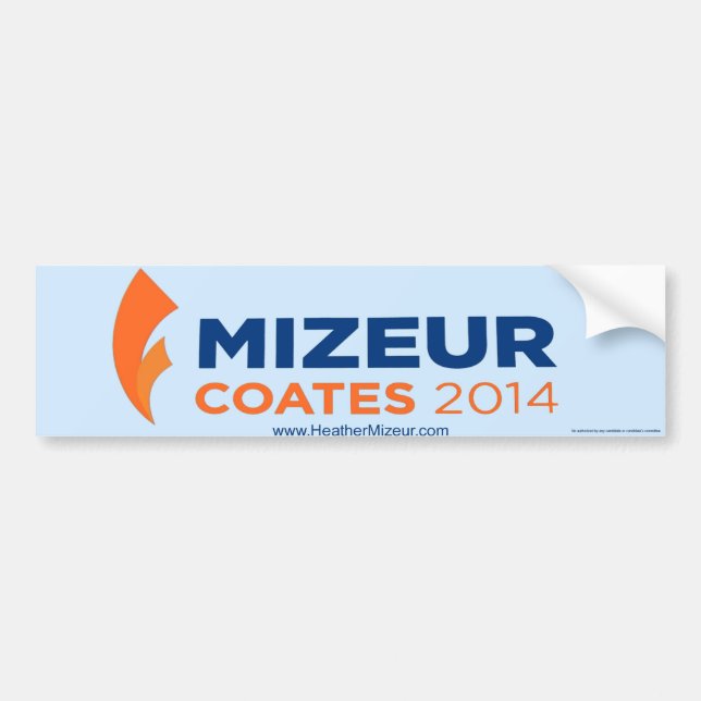 Mizeur Coates 2014 Bumper Sticker (Front)