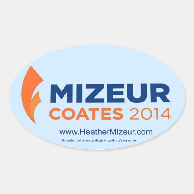 Mizeur Coates 2014 Oval Sticker (Sheet of 4) (Front)