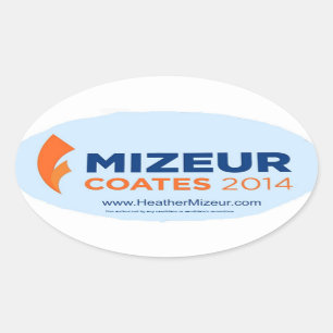 Mizeur Coates 2014 Oval Sticker (Sheet of 4)