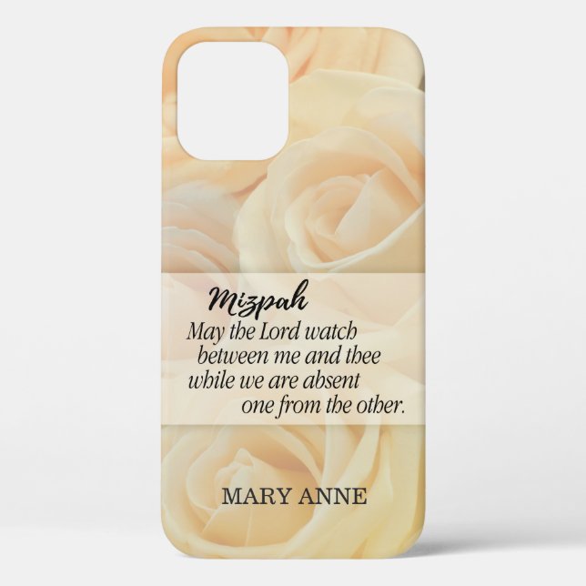 Mizpah | Yellow Rose Personalised Case-Mate iPhone Case (Back)