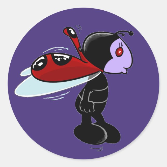 Mizz Ladybug Classic Round Sticker (Front)