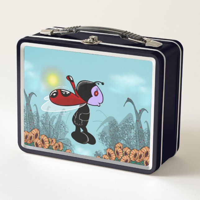 Mizz Ladybug Metal Lunch Box (Front)