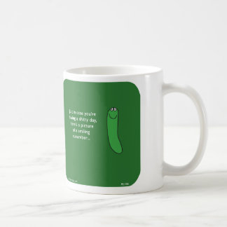 MJ1585, "mahoney joe", "smiling cucumber', cucumbe Coffee Mug