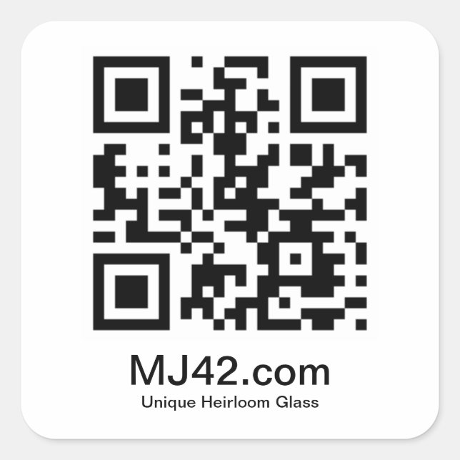 MJ42.com Square Sticker (Front)