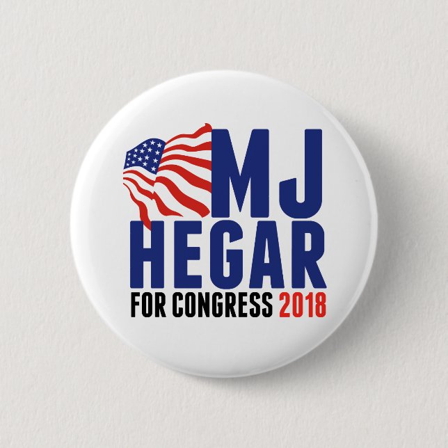 MJ Hegar for Congress 2018 6 Cm Round Badge (Front)